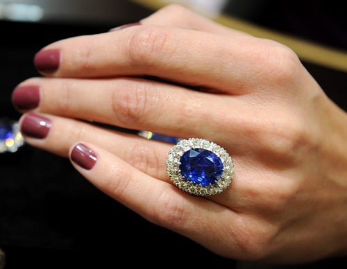 Bague de Fian ailles Kate Middleton Un splendide saphir